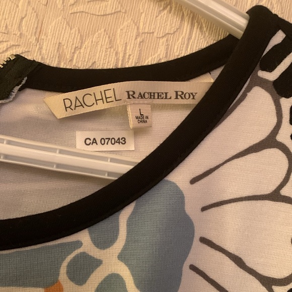 Rachel Roy Dress, black trimmed floral patterns, worn only once - Picture 2 of 6